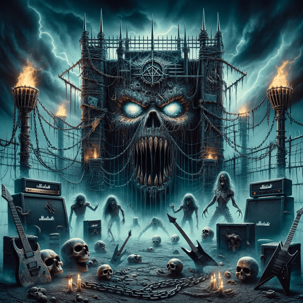 A demonic metal stage